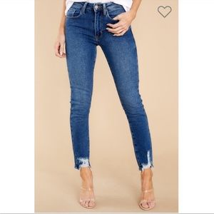 Just USA medium wash distressed jeans